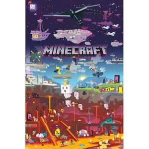 Minecraft Kids Poster - Colorful Pixel Adventure